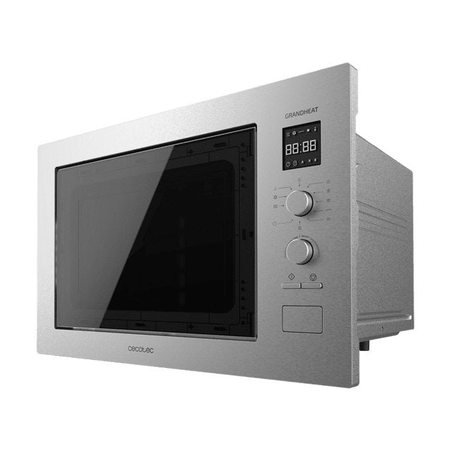 Cecotec Grandheat 2550 Built-in Acero Microwave Encastrable Con Grill 25L 1320W - Temporizador Hasta 60MIN -