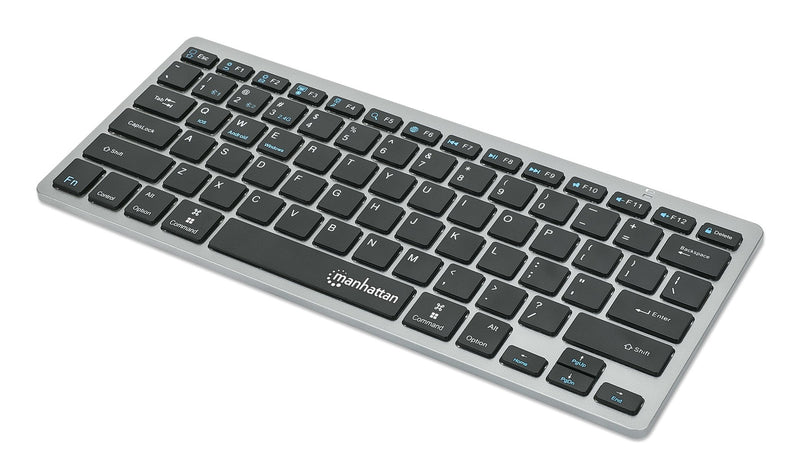 Manhattan Keyboard German 180559 Office RF Wireless + Bluetooth Black Grey