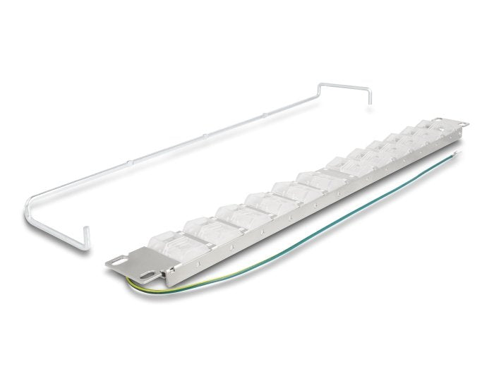 Delock 67066 Panel Connection Keystone 19 With 24 Ports Inclinables And Alivio Voltage