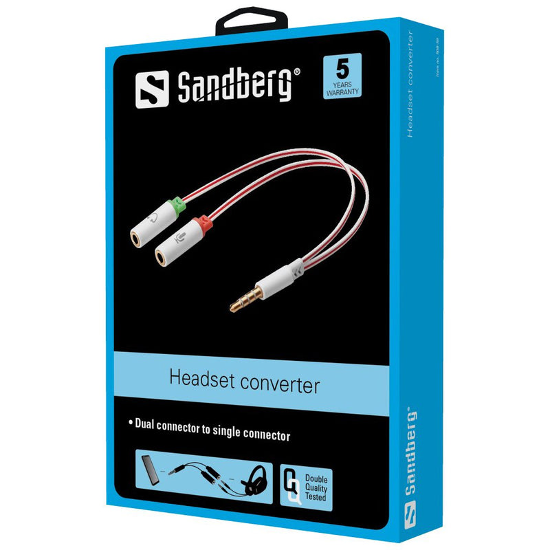Sandberg Converter Headphones Dual a Single
