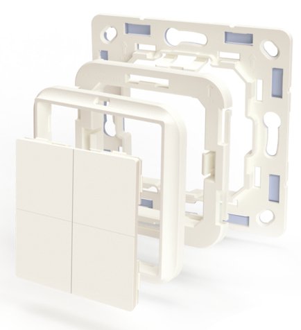 Shelly Adapter Busch-jaeger, Blu Wall Switch 4 Buttons Wall Marfil SHELLY_B_A_WS_4_B