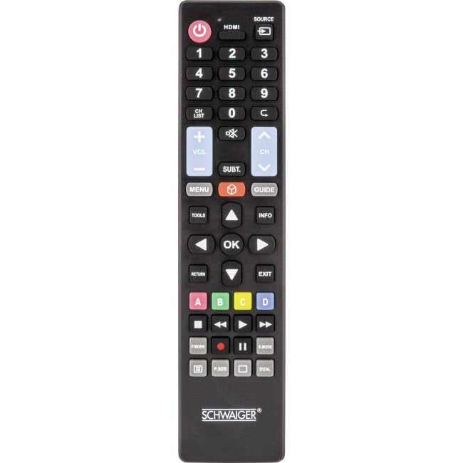 Schwaiger Remote Control 5 In 1 Vorprogrammiert Black