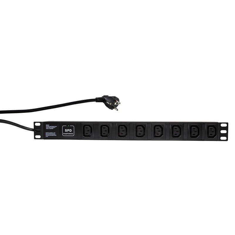 Logilink PDU8A01 Unit Distribución Energía (pdu) 1U Black 8 Salidas AC
