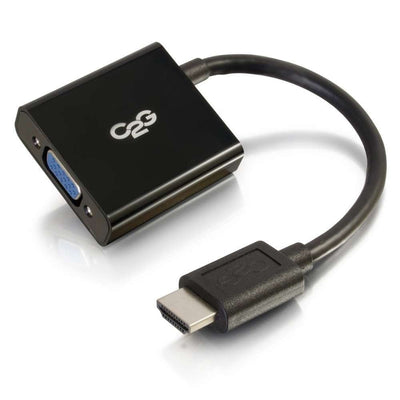 C2G HDMI To VGA Adapter HDMI To VGA Converter M/F Vídeo Converter HDMI VGA Black — image 1