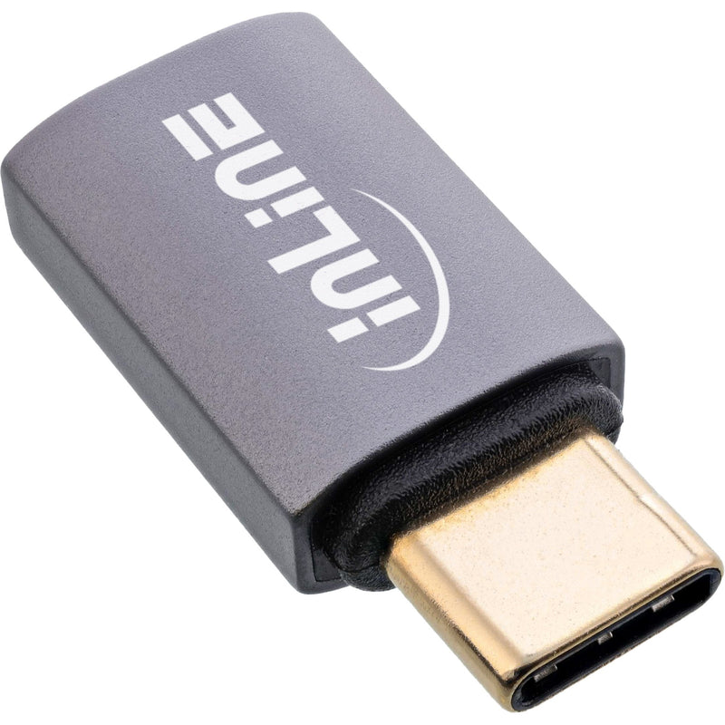 Inline® USB4 Adapter, USB-C Male/Female, Aluminium, Grey