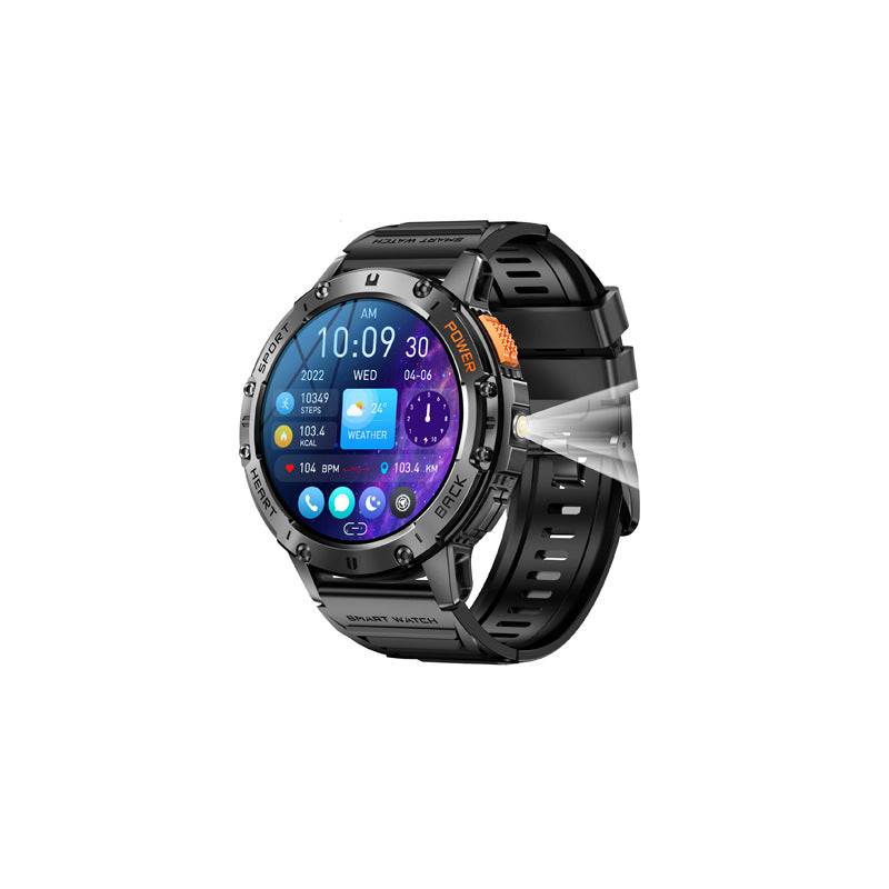 Watch Men's Round Screen Health Monitoring Blood Pressure Heart Rate Multifunctional