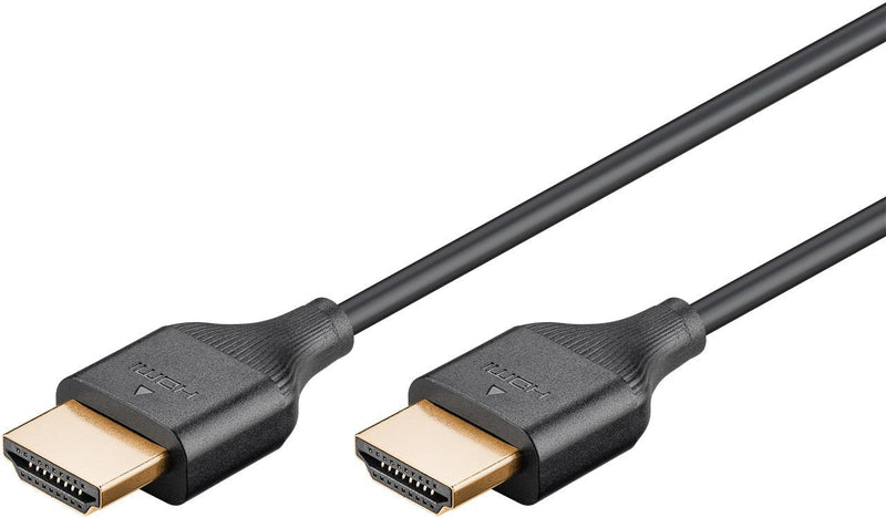 Goobay Cable HDMI Slim High Speed With Ethernet, 4K @ 60HZ Black 3 Metres 75295