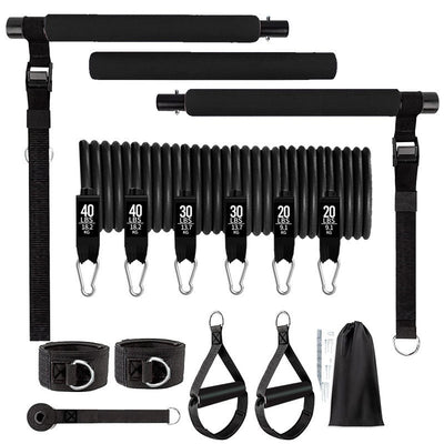 Yoga Gymnastic Bar 180 Pounds Reinforced Resistance Band Pull Rope Set