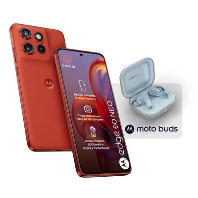 Motorola Edge 60 Neo 8 + 256GB 6.36 5G Pant.poinciana + Moto Buds Ita — image 1