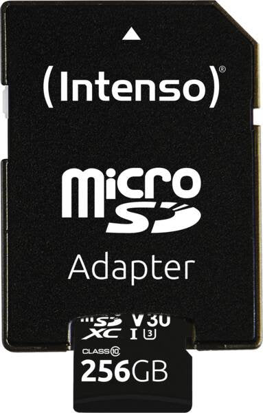 Intenso Microsdxc 256GB C10 Uhs-i Professional + Adapter — image 1