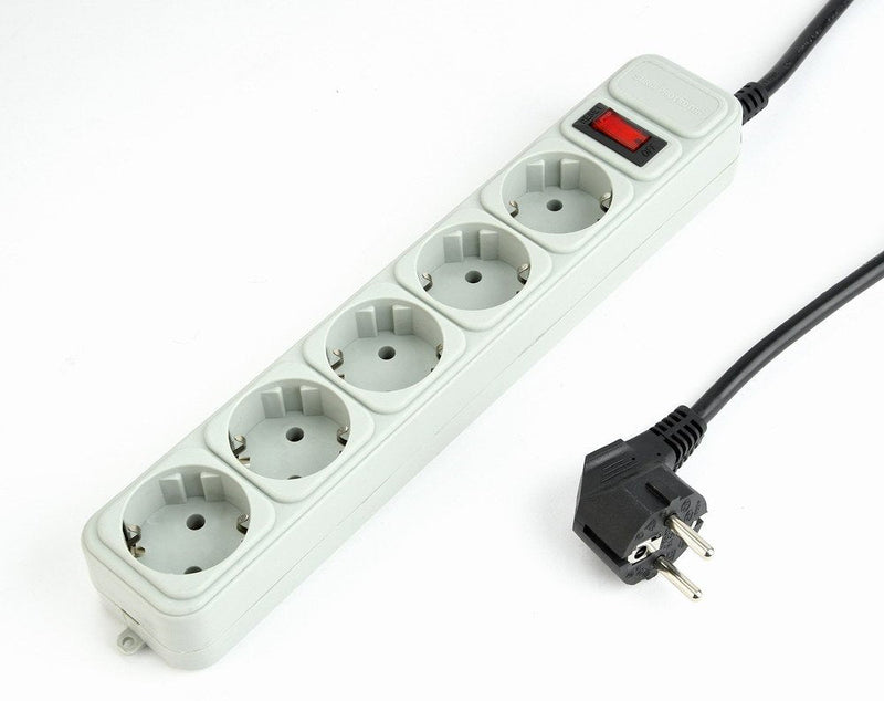 Gembird Power Strip Energenie SPG3-B-15C, 5 Plugs (schuko), 4,5M, Grey