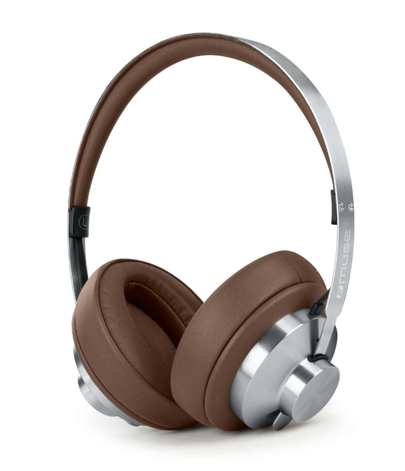 Muse Headphones M-298 Sbr Bluetooth Stereo With Anc, Brown Silver