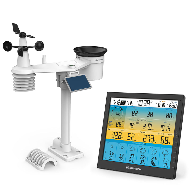 Bresser Optics 7003220 Estación Meteorológica Digital Black LCD Battery/Solar Wi-Fi