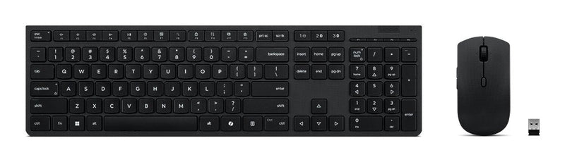 Lenovo 4X31R64351 Keyboard Mouse Included Office RF Wireless + Bluetooth English Ee. Uu. Black