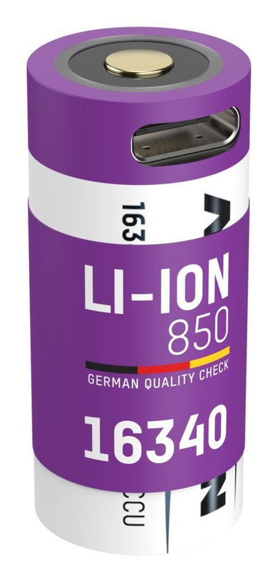 Ansmann 16340 Li-ion Battery 850MAH 3,6V Input Micro USB 1300-0015 — image 1