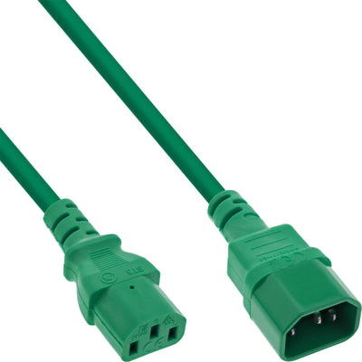 Inline® Cold Device Extension, C13 / C14, Green, 1.5M — image 1
