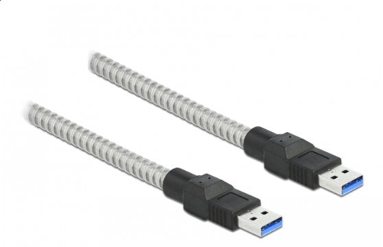 Delock 86775 USB Cable 3.2 Gen 1 Tipo-a Male a Tipo-a Male With Cover Metálica 1M