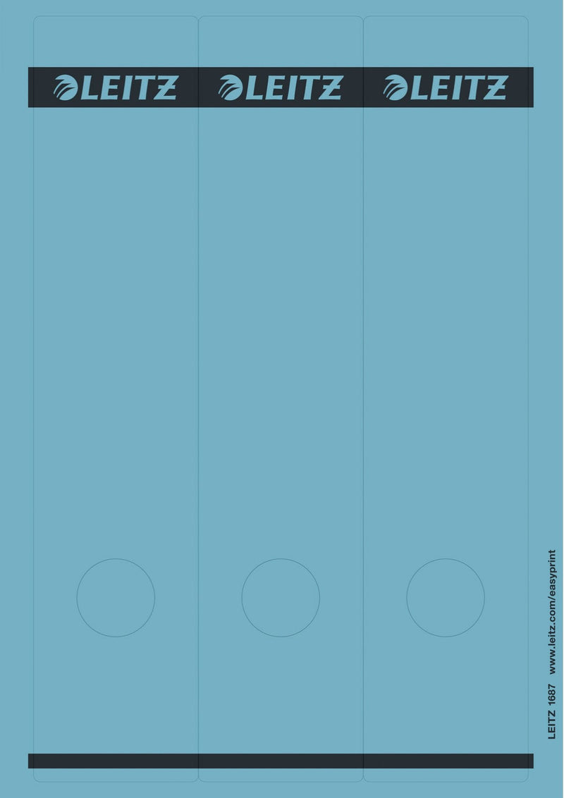 Leitz 1687 Labels Ring Binder 8CM Anchura Lomo 61,5 X 285,0MM