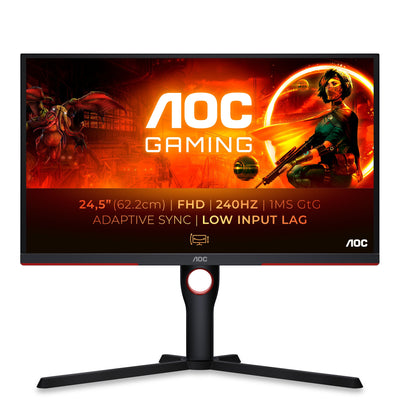 AOC Monitor 25G3ZM Bk 24.5 1920X1080 VA Flat Has DP 2x HDMI Brightness 300CD M2 Aoc Gaming — image 1