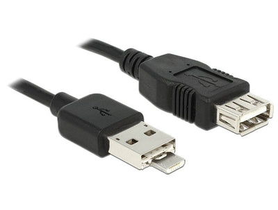 Delock Cable Combinado USB 2.0 Type a + Micro-b Male USB 2.0 Type a Female Otg 1M — image 1