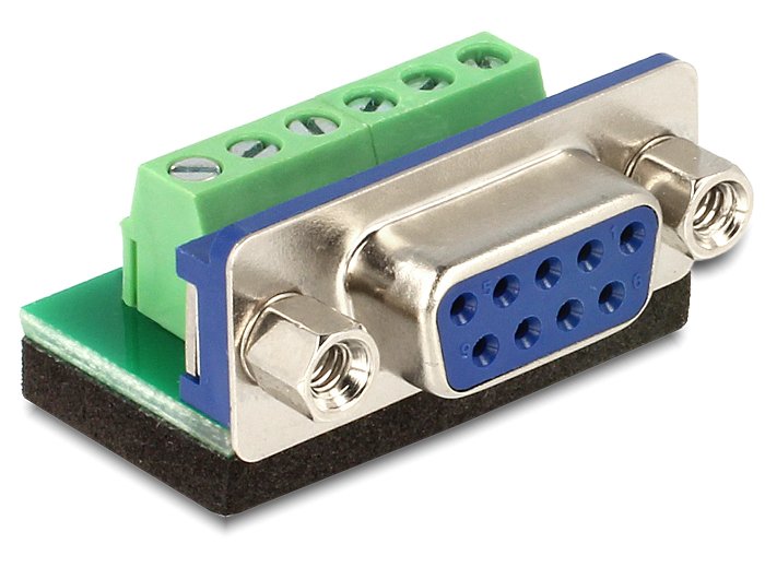 Delock Adapter Terminalblock 6 Pin Sub-d 9 Pin Bu.