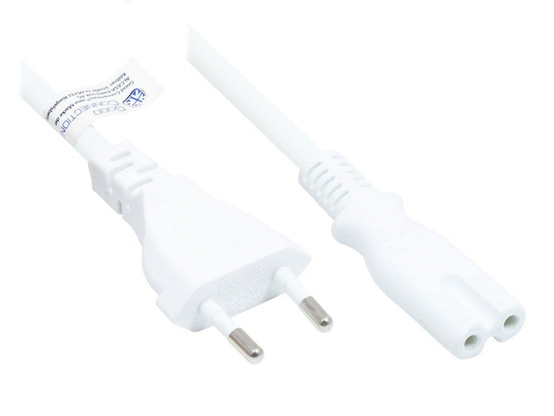 Good Connections Euro-cable Power An C7/Euro 8 Bu. White 10M