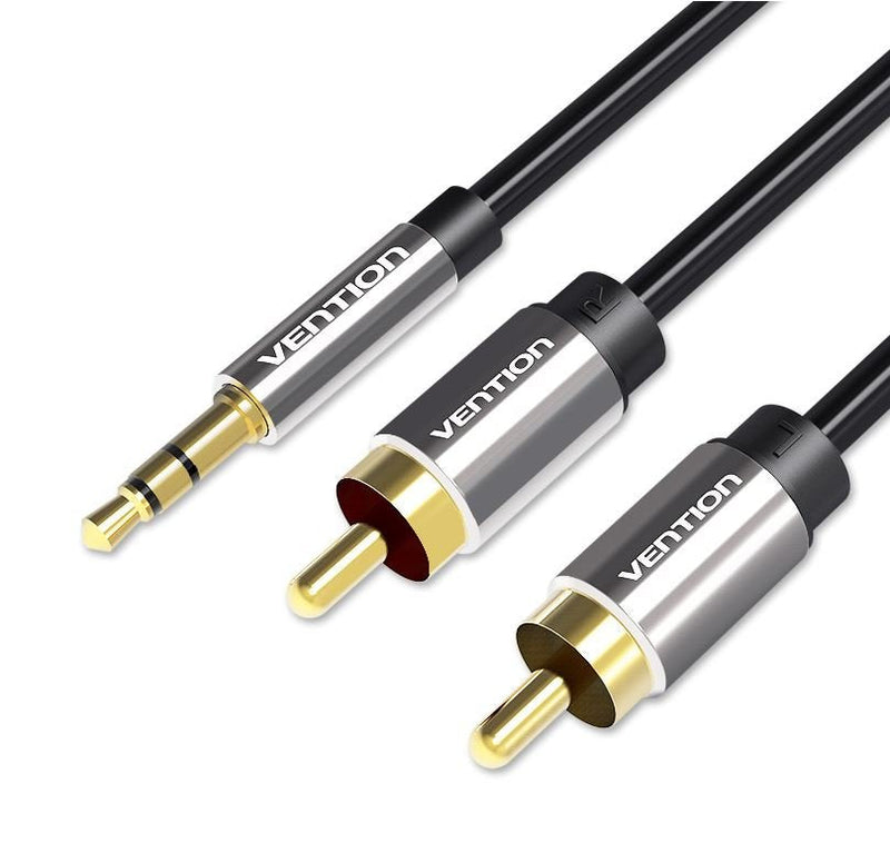 Vention Cable Stereo Bcfbi Jack 3.5 Male 2X Rca Male 3M Black