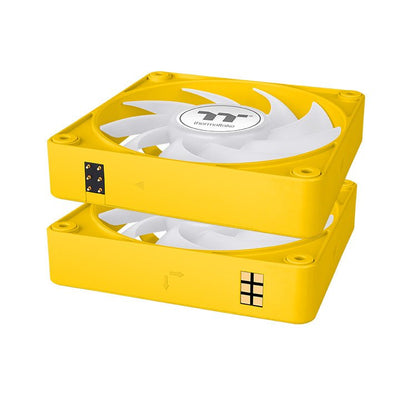 Thermaltake Fan Refrigeración PC CT120 Ex ARGB Sync Bumblebee, Fan Box Yellow Paquete 3, 120MM — image 1