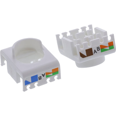 Inline 8 Pieces Pack Jack Keystone RJ45, Blindado, CAT.6A, Yellow — image 1