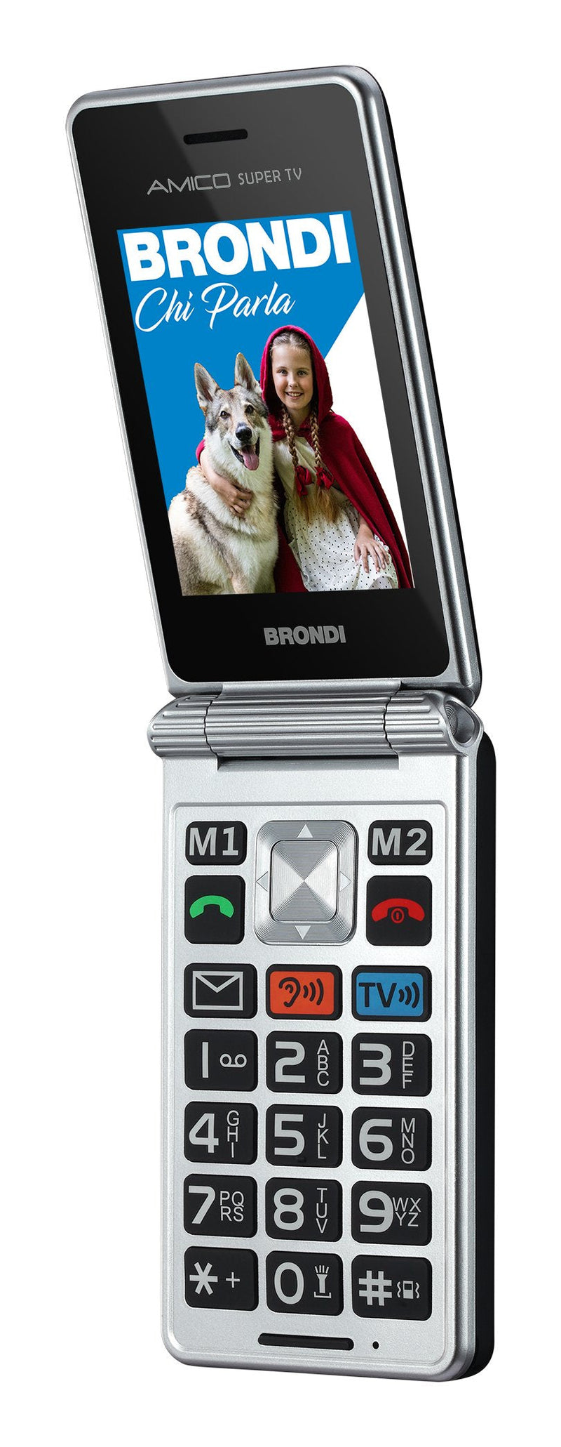 Brondi Mobile Phone Amico Super TV Grey Gunmetal Ita