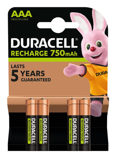 Duracell Pack 4 Batteries Aaa HR3-B 1.2V Recargables — image 1