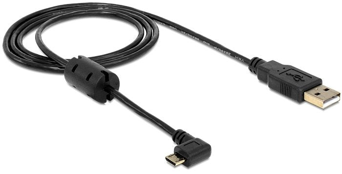 Delock USB Cable -a Male USB Micro-b Male Angular 270° 1M