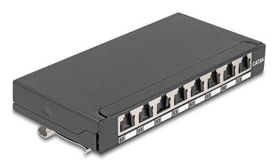 Delock Mini Desktop Patchpanel RJ45 Female 8 Port CAT.6A Geschirmt Black — image 1