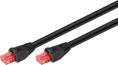 Goobay 55434 Network Cable 20M CAT.6 U/UTP (UTP) Black — image 1
