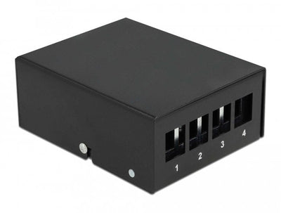 Delock Keystone Patchpanel 4 Ports Black — image 1