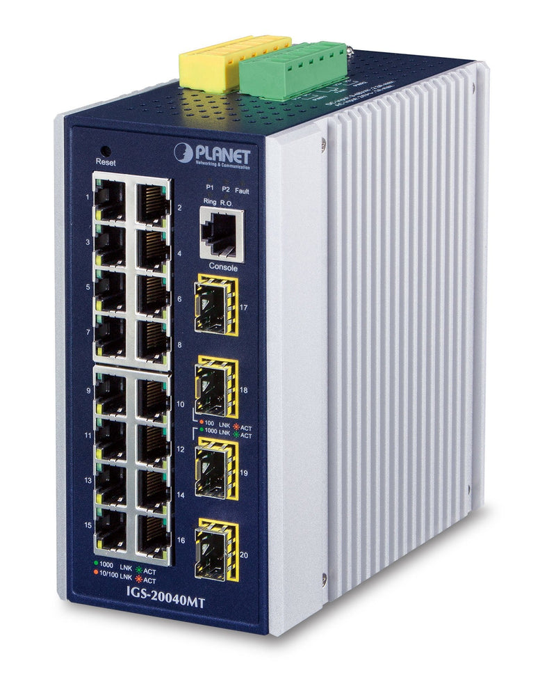 Planet IGS-20040MT Switch Gestionado L2 + Gigabit Ethernet [10/100/1000] Blue White