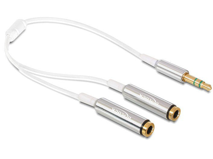 Delock Cable Audio Splitter Jack 3,5MM 3 Pin 2X Jack Female 3,5MM 3 Pin