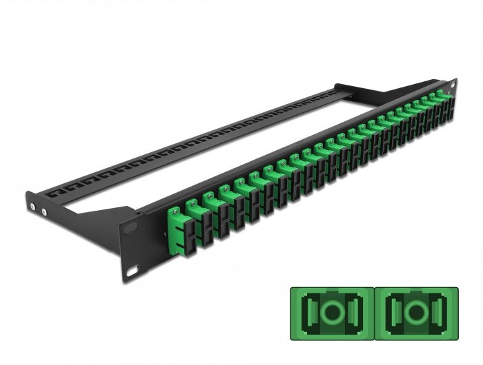 Delock Patch Panel Fibre 19 24 Ports Sc Duplex Green