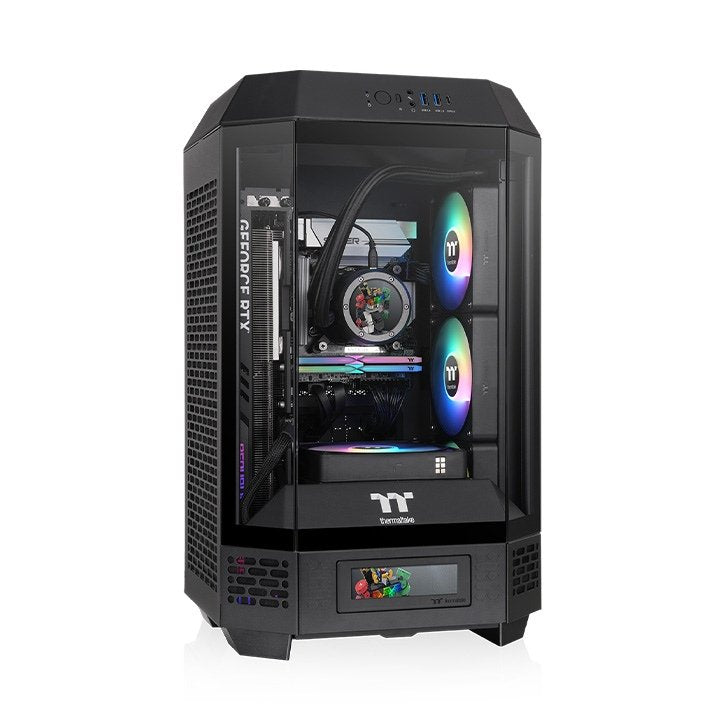 Thermaltake PC Case The Tower 250 Black Glass Tempered CA-1Z9-00S1WN-00