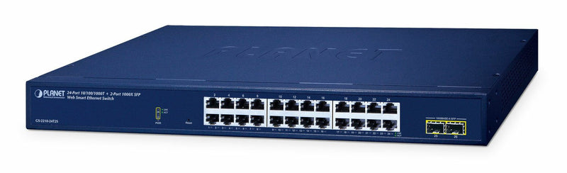 Planet 24-PORT Web Smart Switch GS-2210-24T2S