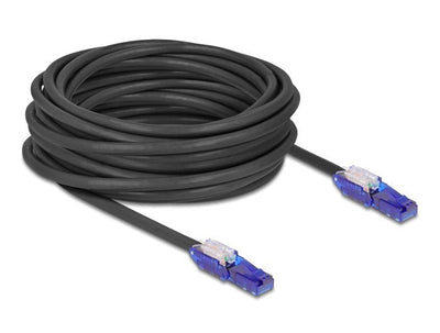 Delock RJ45 Network Cable CAT.6 UTP With 180° Winkelbaren Connectors Male Black 10M — image 1