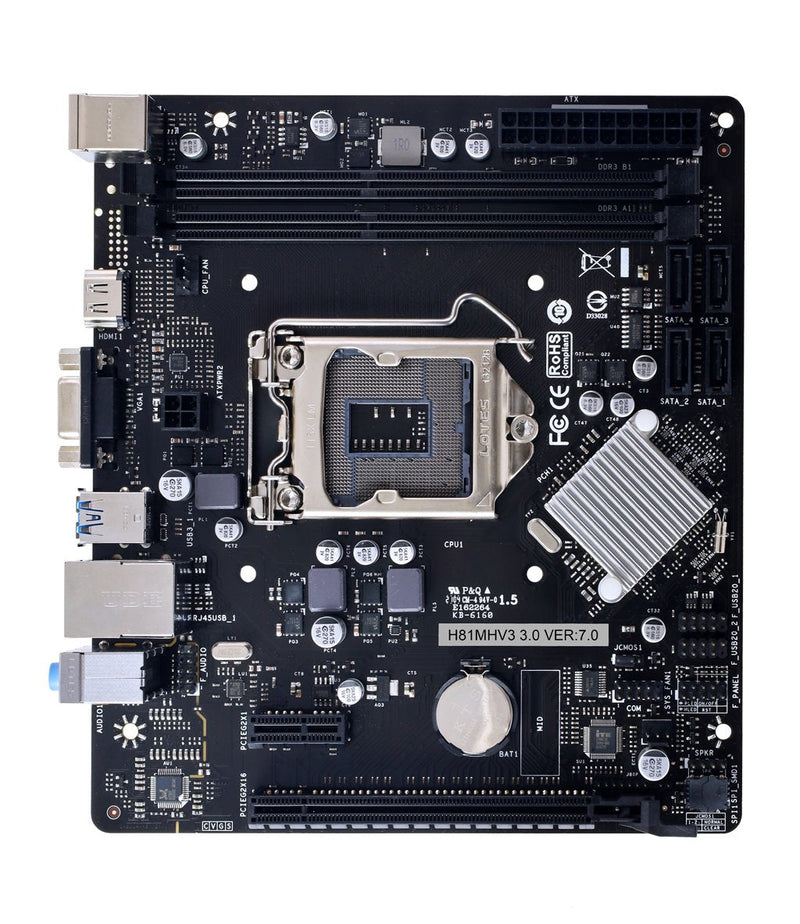 Biostar Motherboard H81MHV3 V3.0 (H81,S1150,MATX, DDR3,INTEL)
