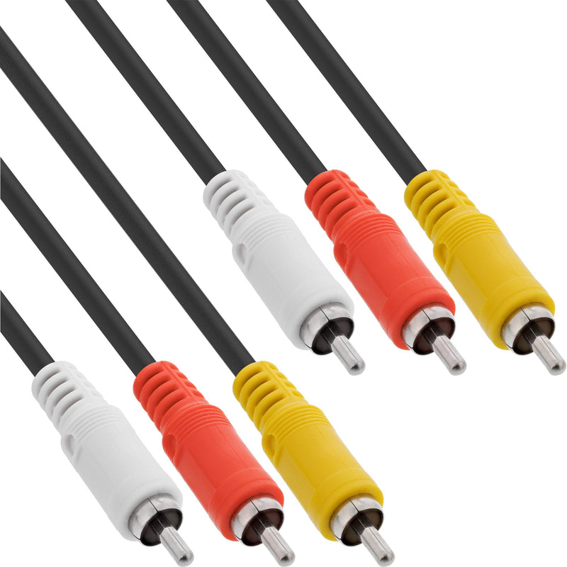 Inline Cable Audio/Video 3X Rca Male a Male 5M