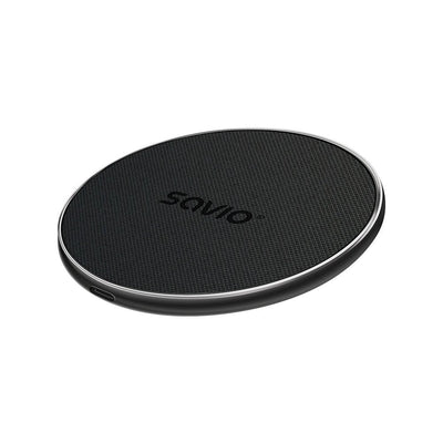 Savio Charger Wireless LA-08 Dispositivo Mobile Phone Smartphone Black USB Outdoor — image 1