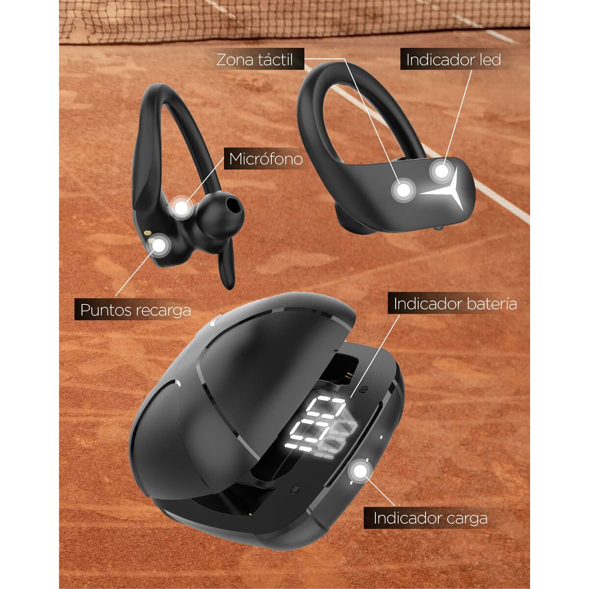 Ksix Sports Headphones Ksix Sport Buds 2 700 Mah