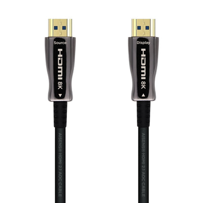 Aisens HDMI Cable V2.1 Aoc Ultra High Speed / Hec 8K@60HZ 4K@120HZ 4:4:4 48Gbps, a/m-a/M, Black 20M — image 1