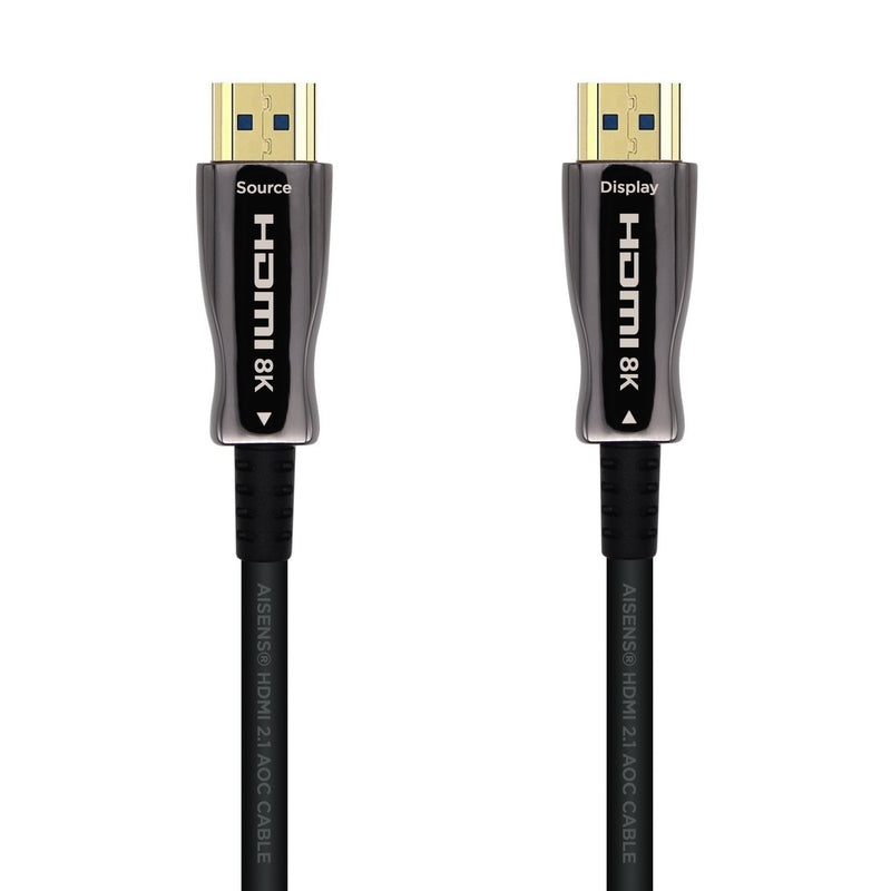Aisens HDMI Cable V2.1 Aoc Ultra High Speed / Hec 8K@60HZ 4K@120HZ 4:4:4 48Gbps, a/m-a/M, Black 40M