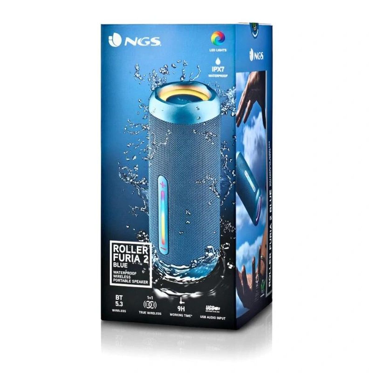 Ngs Portable Bluetooth Speakers Ngs Roller Furia 2 Blue Blue 15 W