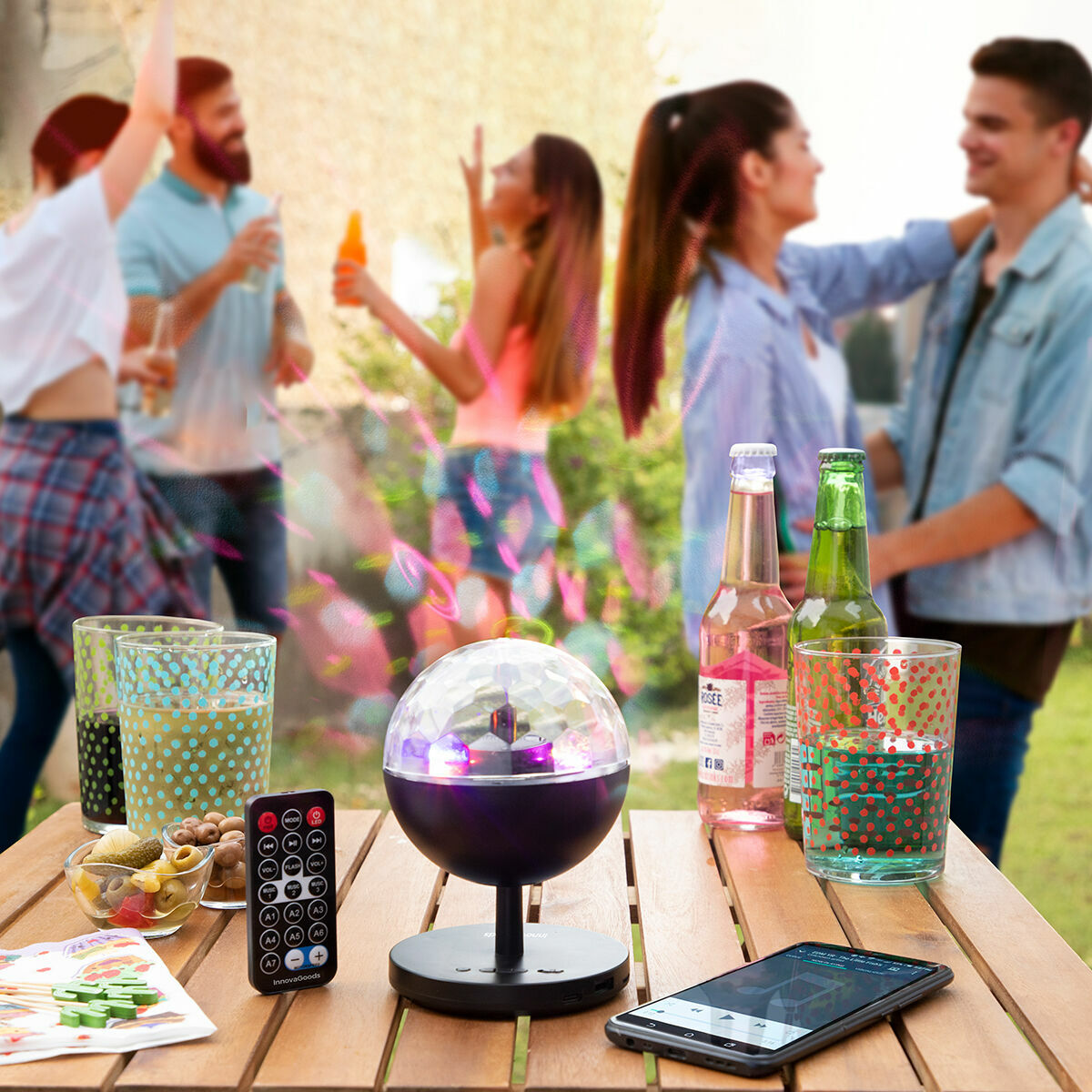 Innovagoods Rechargeable Led Projector With Speaker Istarlyt Innovagoods