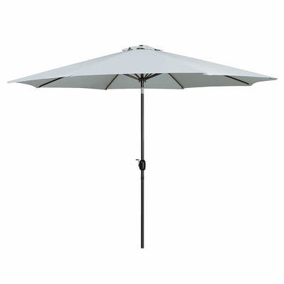 Marbueno Umbrella Steel 8 Ribs D300 Cm Polyester White Garden, Pool, Terrace 10487